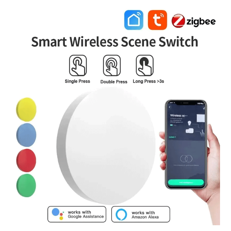 Diy Electronics Button - Tuya ZigBee Smart Wireless Button Scene