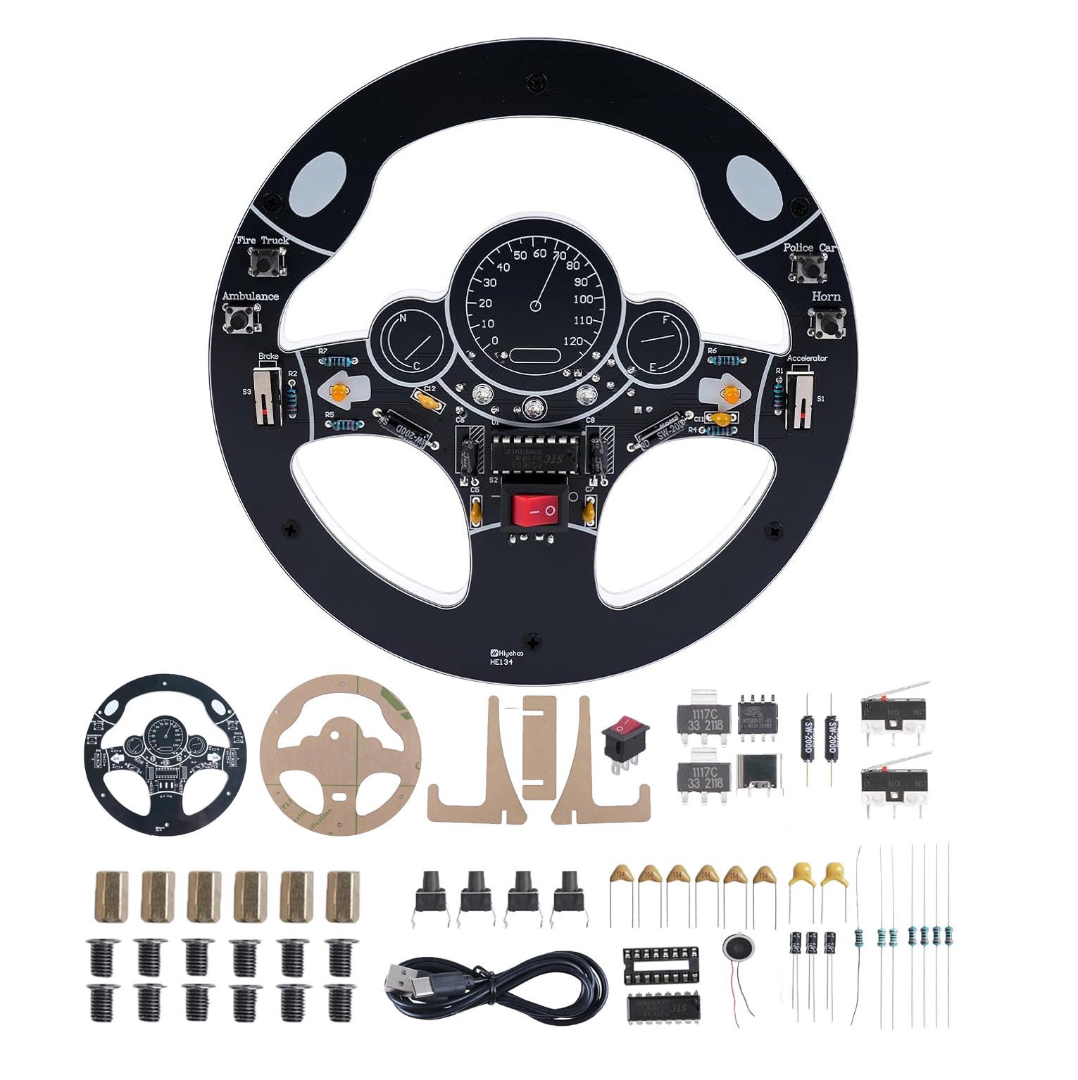 Diy Electronics For Adults - Car Steering Wheel DIY Soldering Kit