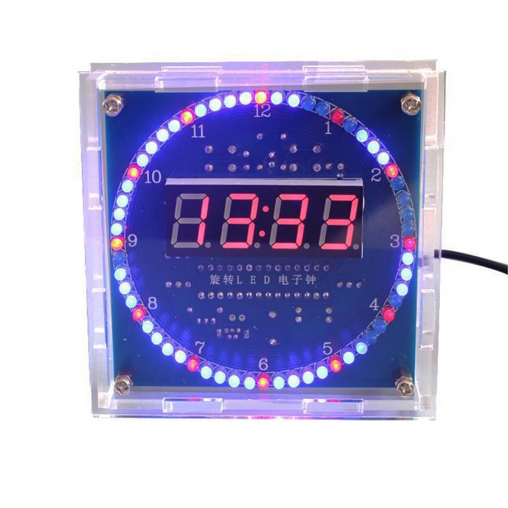Diy Electronics For Adults - Rotating LED DIY Electronic Clock Kit