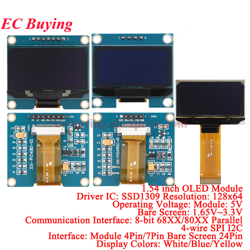 I2C Lcd Display - 1.54 inch OLED Module 1.54” Display
