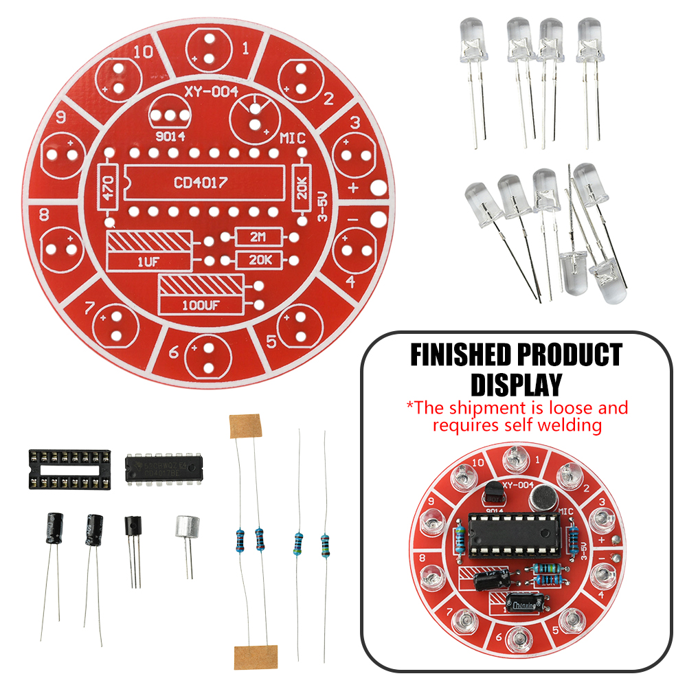 Diy Electronics Basics - 10 LED Bead Running Light DIY