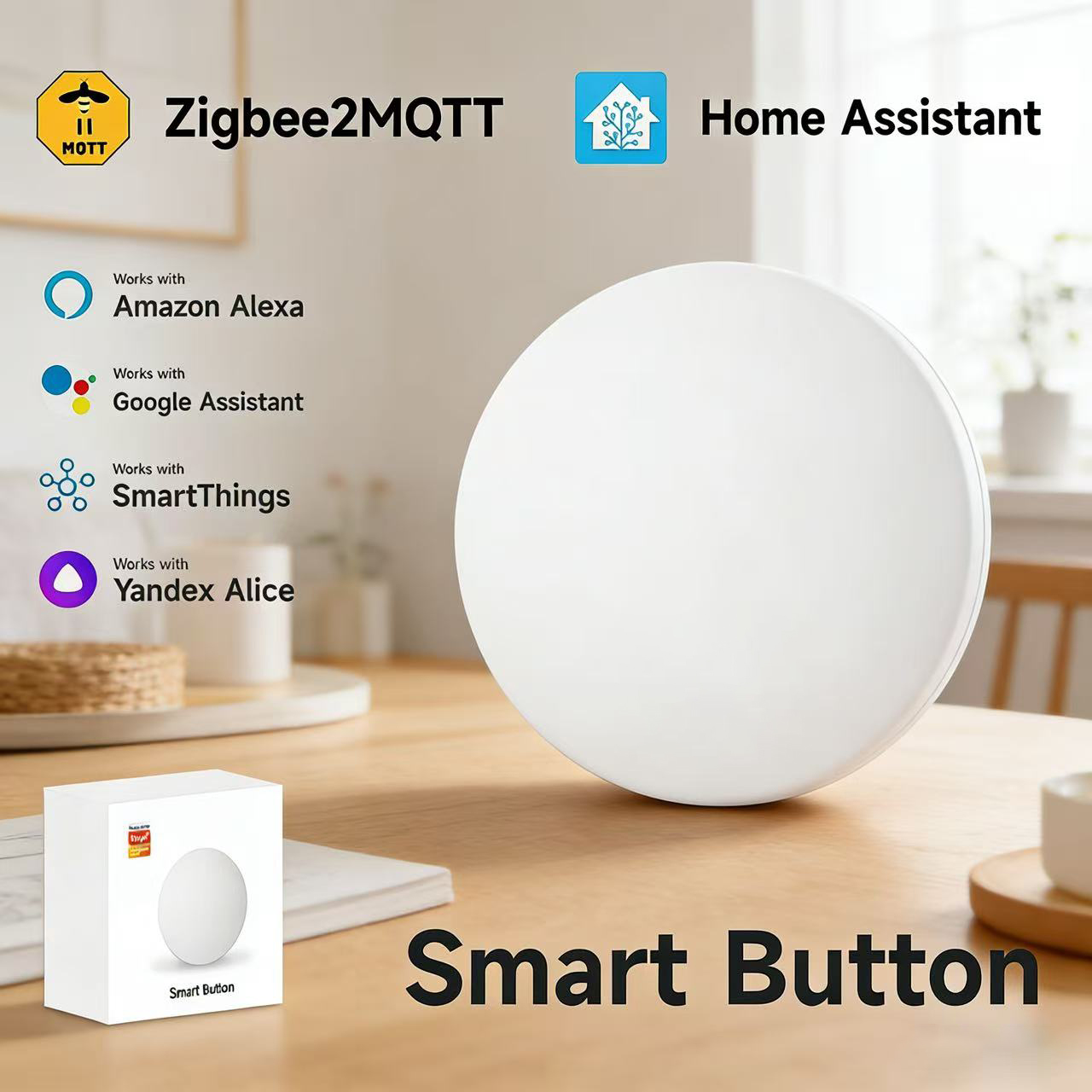 Diy Electronics Button - Zigbee3.0 2MQTT Smart Button Scene Switch