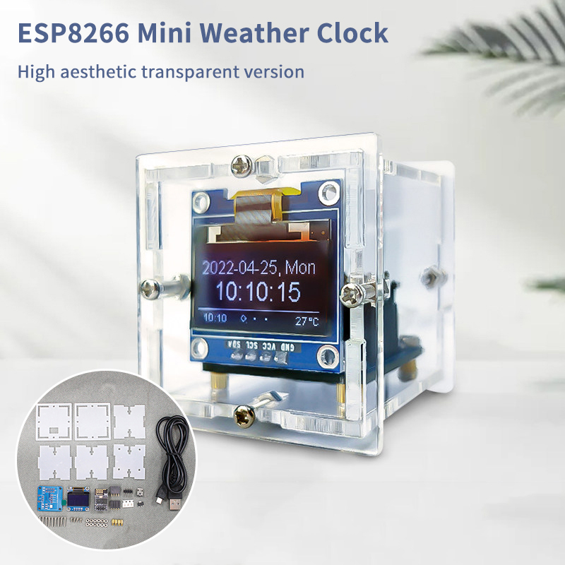 ESP8266 Mini Weather Clock Kit - Diy Electronics Kits For Kids recension och pris