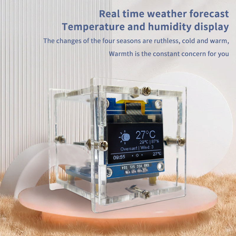 ESP8266 Mini Weather Clock Kit - Diy Electronics Kits For Kids recension och pris