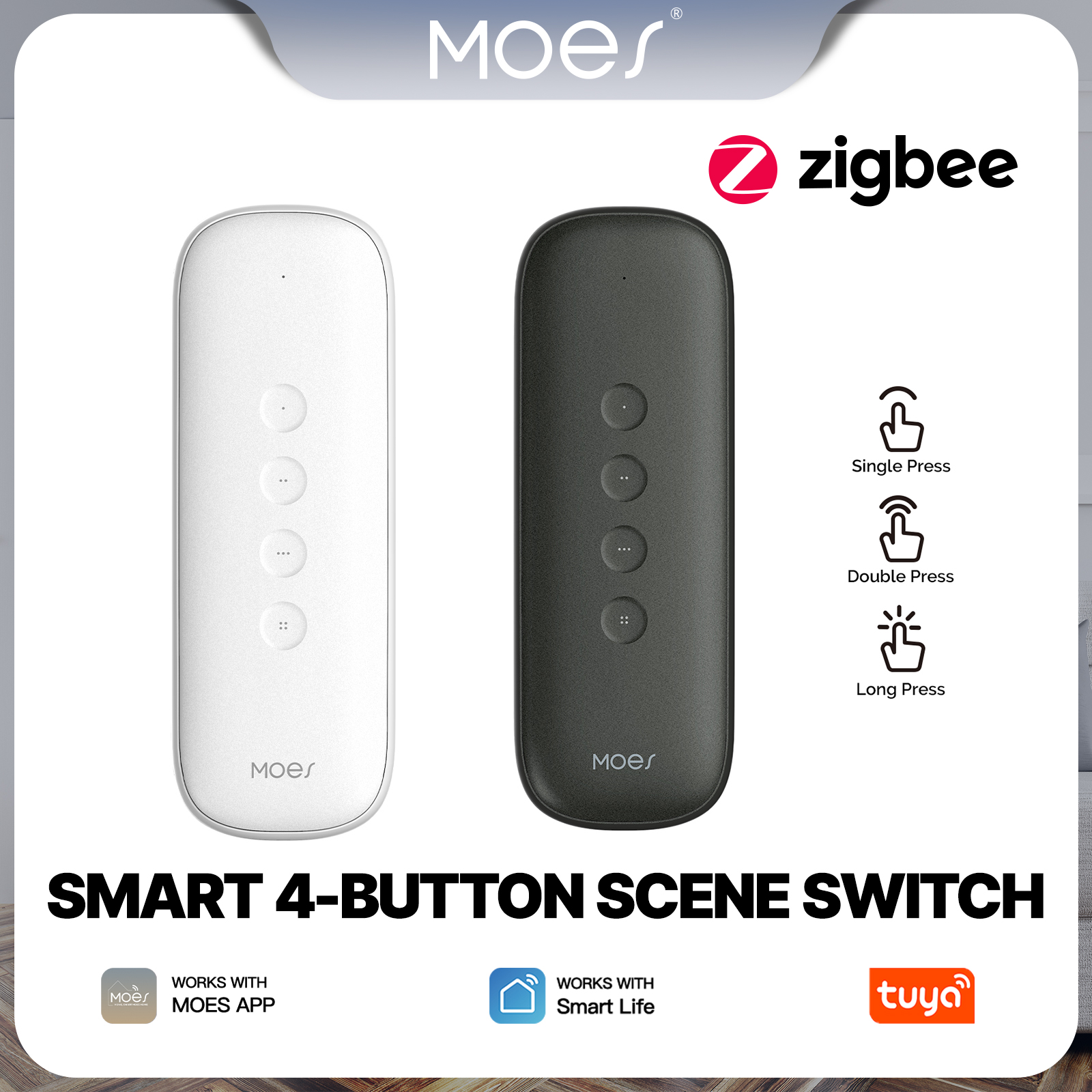 MOES Tuya ZigBee Smart 4-Butto - Diy Electronics Button recension och pris
