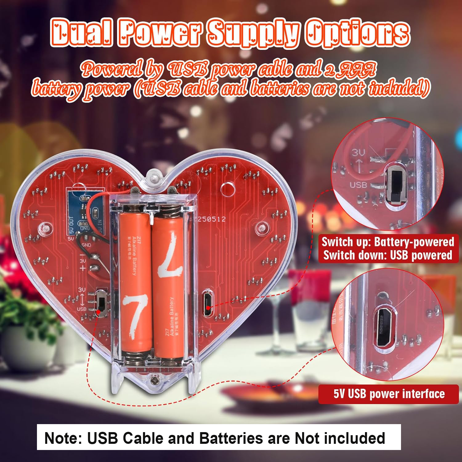 Heart Shaped LED Soldering Kit - Diy Electronics Filament recension och pris