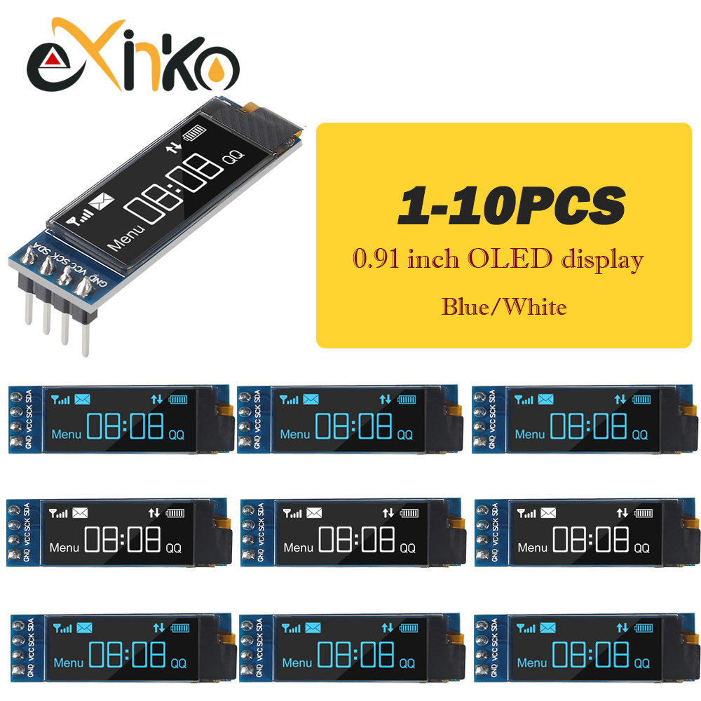 1-10pcs 0.91 inch OLED display - I2C Lcd Display recension och pris