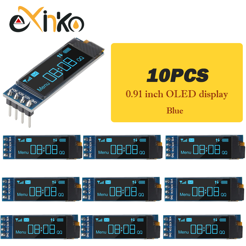 1-10pcs 0.91 inch OLED display - I2C Lcd Display recension och pris