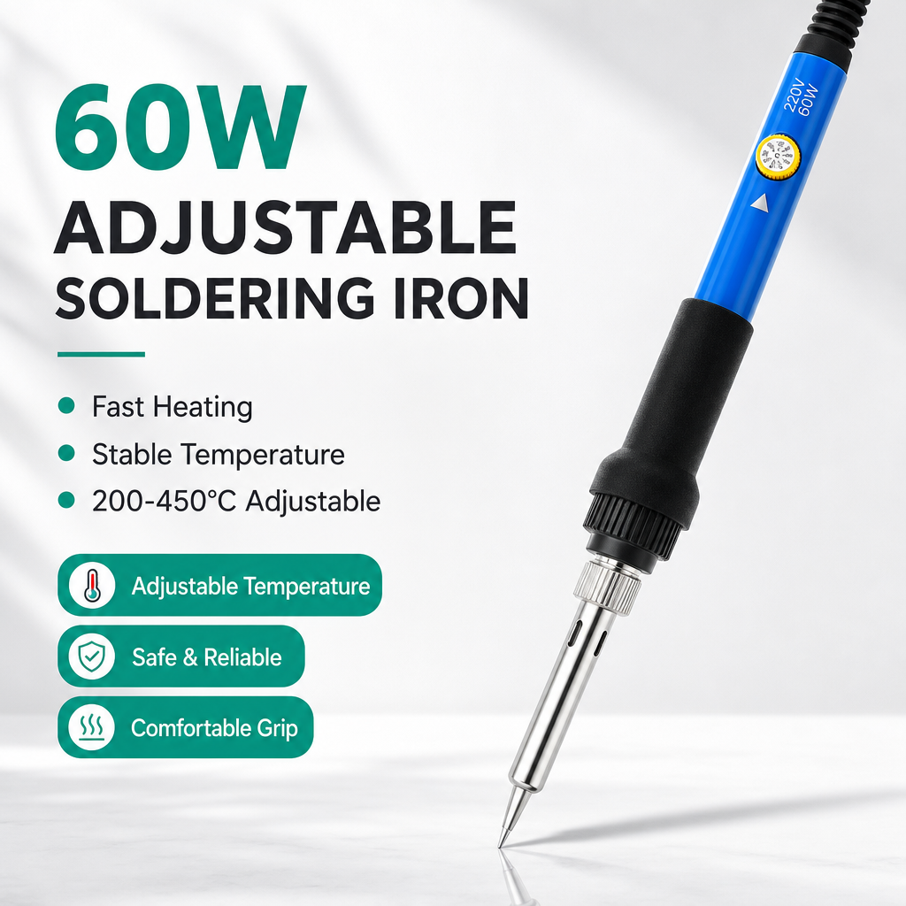60W Adjustable Temp Soldering  - Diy Electronics Flux recension och pris