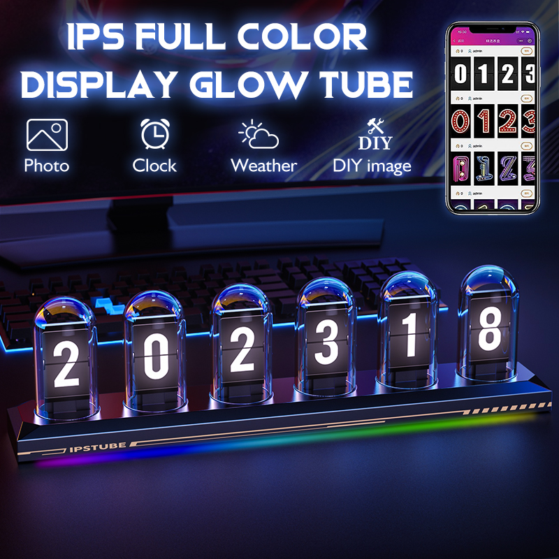 RGB Glow Tube Clock DIY IPS Co - Diy Electronics Desk recension och pris
