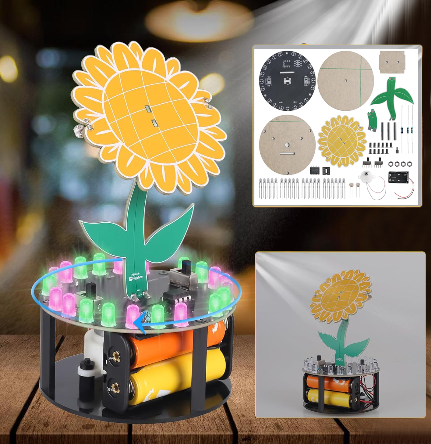 Light Chasing Sunflower Solder - Diy Electronics For Adults recension och pris