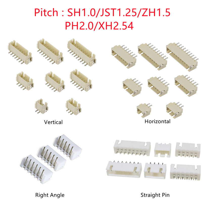 10PCS SH/JST/ZH/PH/XH Pitch 1. - Male Female Header Pin recension och pris