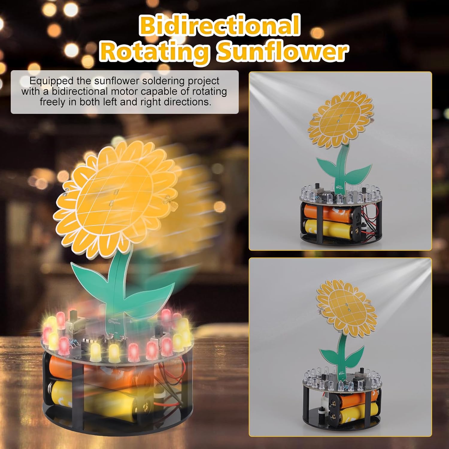 Rotating Sunflower Electronic  - Diy Electronics Desk recension och pris