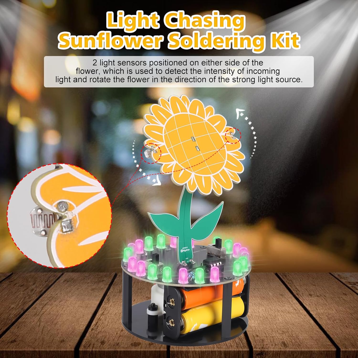 Rotating Sunflower Electronic  - Diy Electronics Desk recension och pris