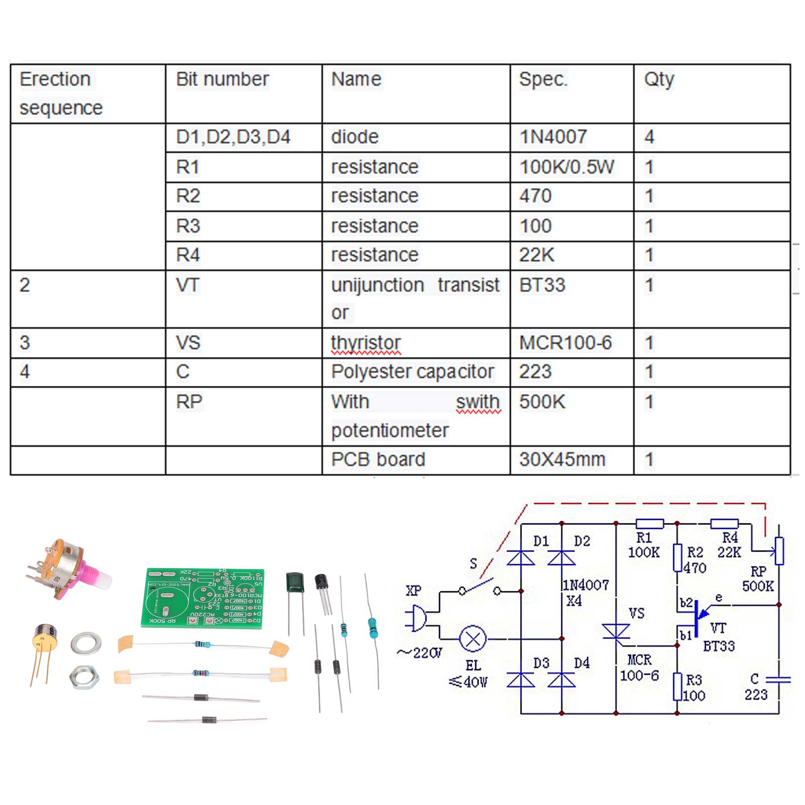 Dimmable Circuit Module Kit Tr - Diy Electronics Desk recension och pris