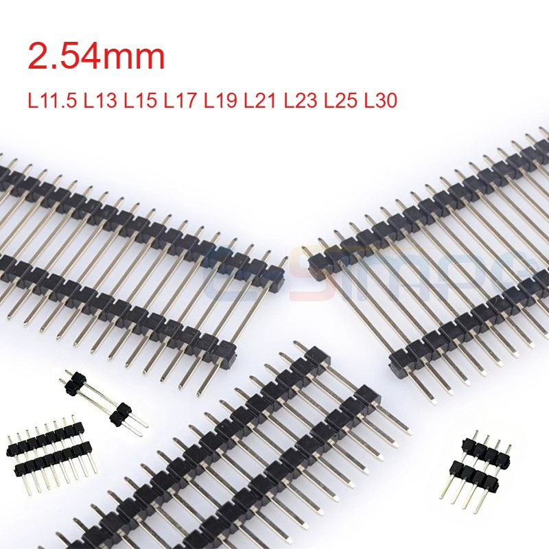 50pcs 2.54mm Gold Single Row D - Male Female Header Pin recension och pris