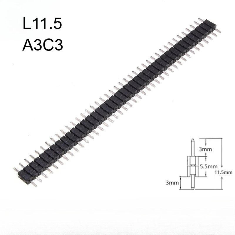 50pcs 2.54mm Gold Single Row D - Male Female Header Pin recension och pris