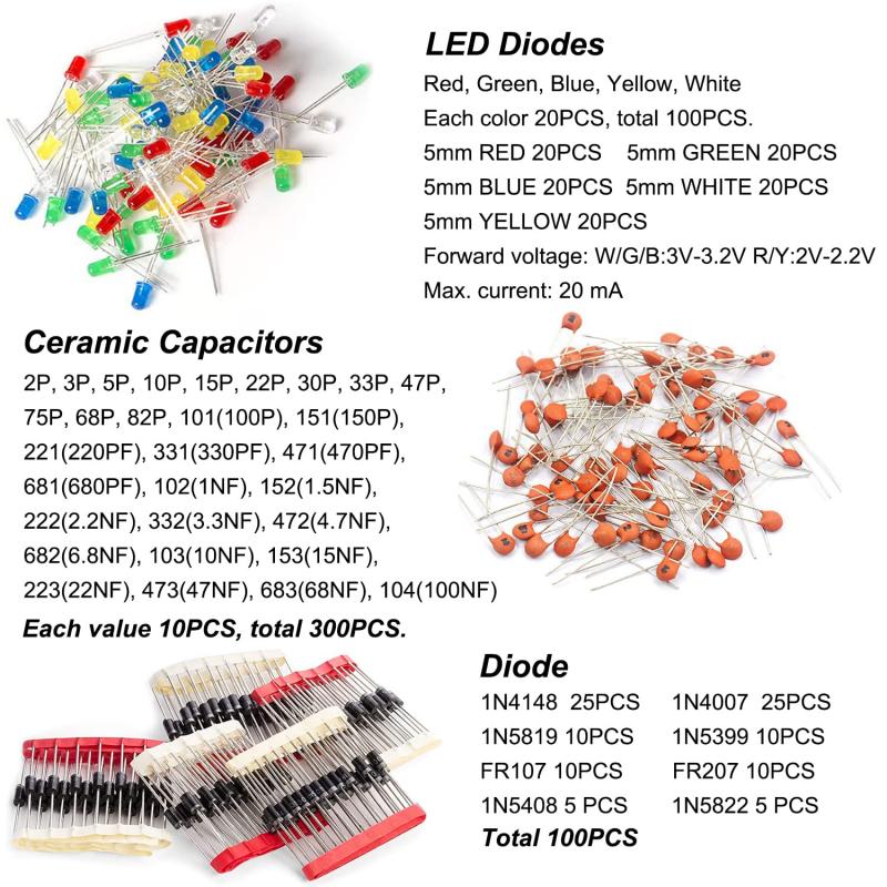 New 1400PCS Basic Electronic C - Diy Electronics Basics recension och pris