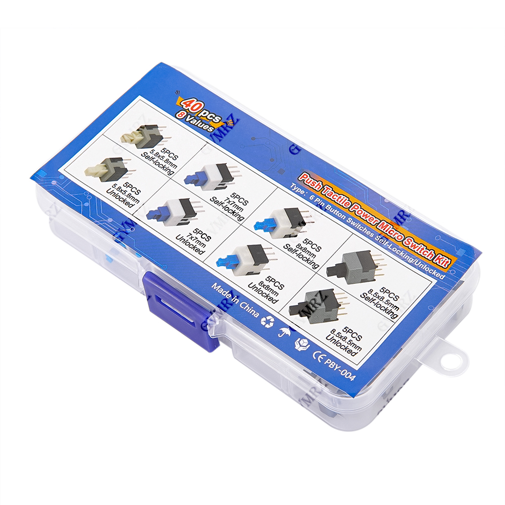 40PCS 8Values Push Tactile Mic - Diy Electronics Tool Kit recension och pris