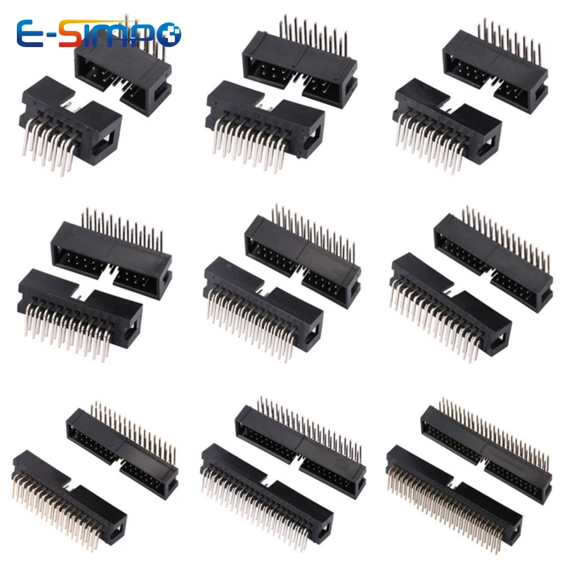 10pcs DC3 2.54mm DIP RA Right  - Male Female Header Pin recension och pris