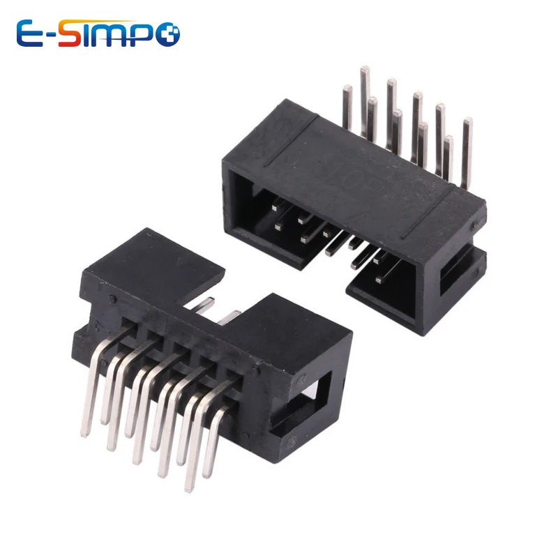 10pcs DC3 2.54mm DIP RA Right  - Male Female Header Pin recension och pris
