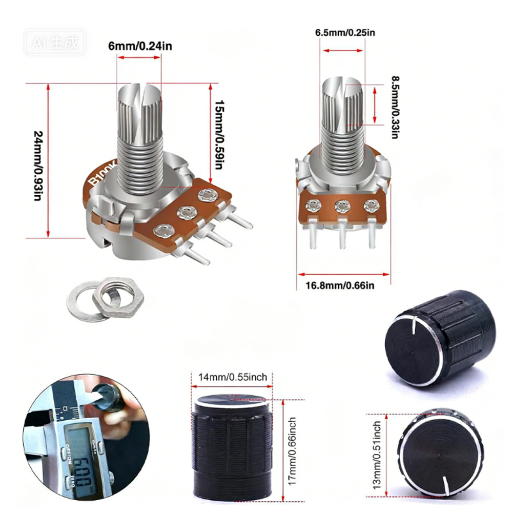 84 Piece Potentiometer Kit 1K  - Diy Guitar Electronics Kit recension och pris