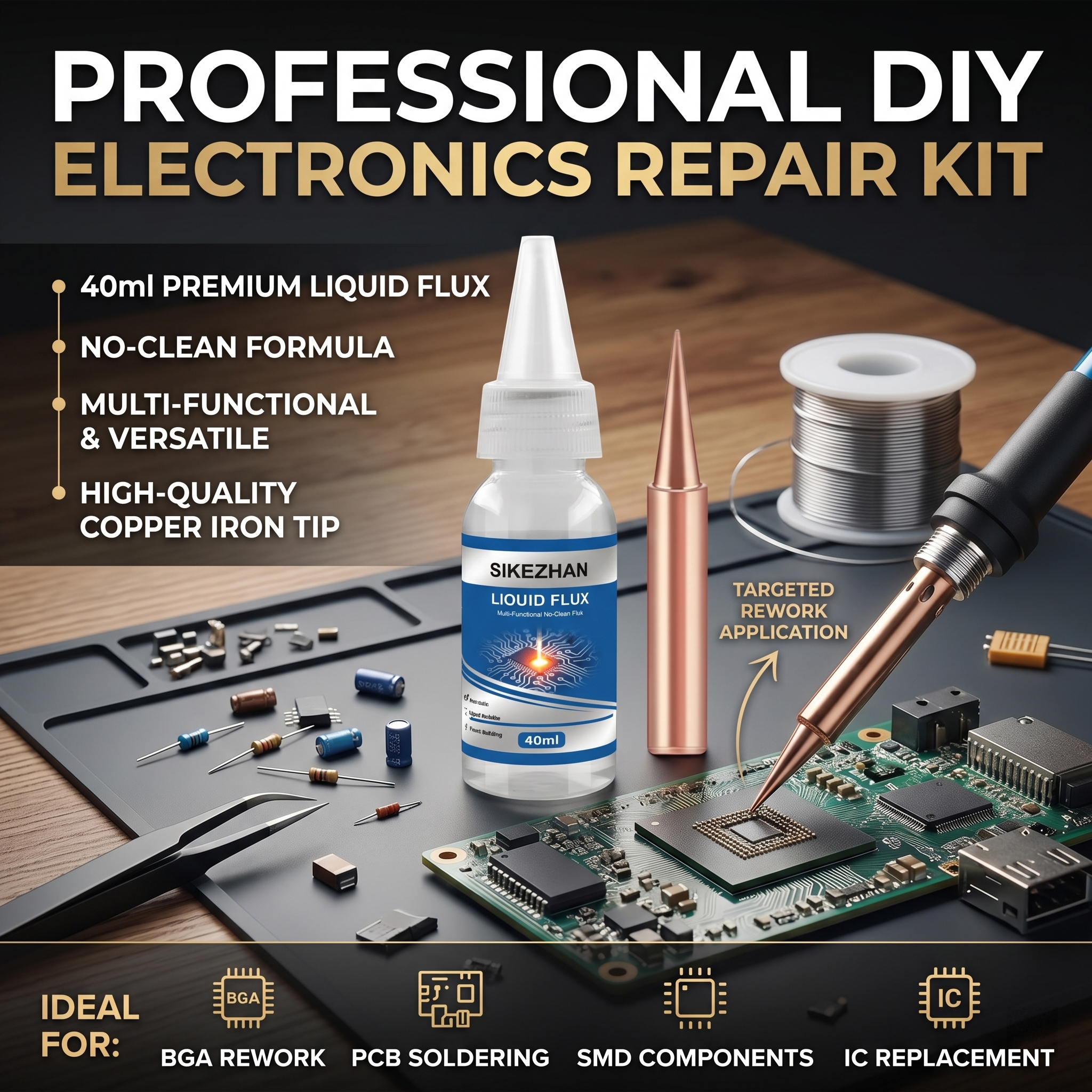 40ml Multi-Purpose Liquid Flux - Diy Electronics Flux recension och pris