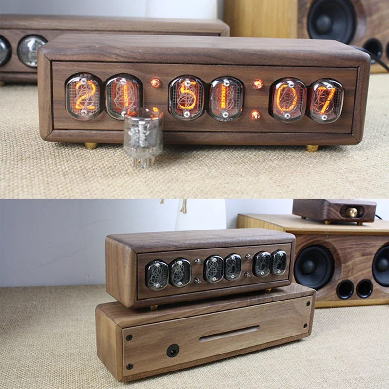 Luxury Wood Nixie Tube Clock D - Diy Electronics Desk recension och pris