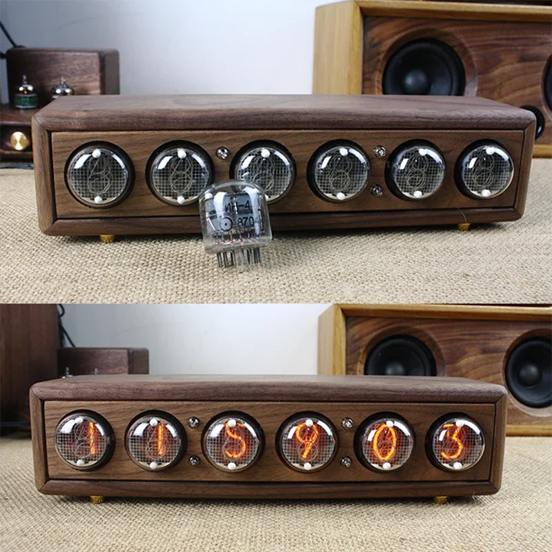 Luxury Wood Nixie Tube Clock D - Diy Electronics Desk recension och pris