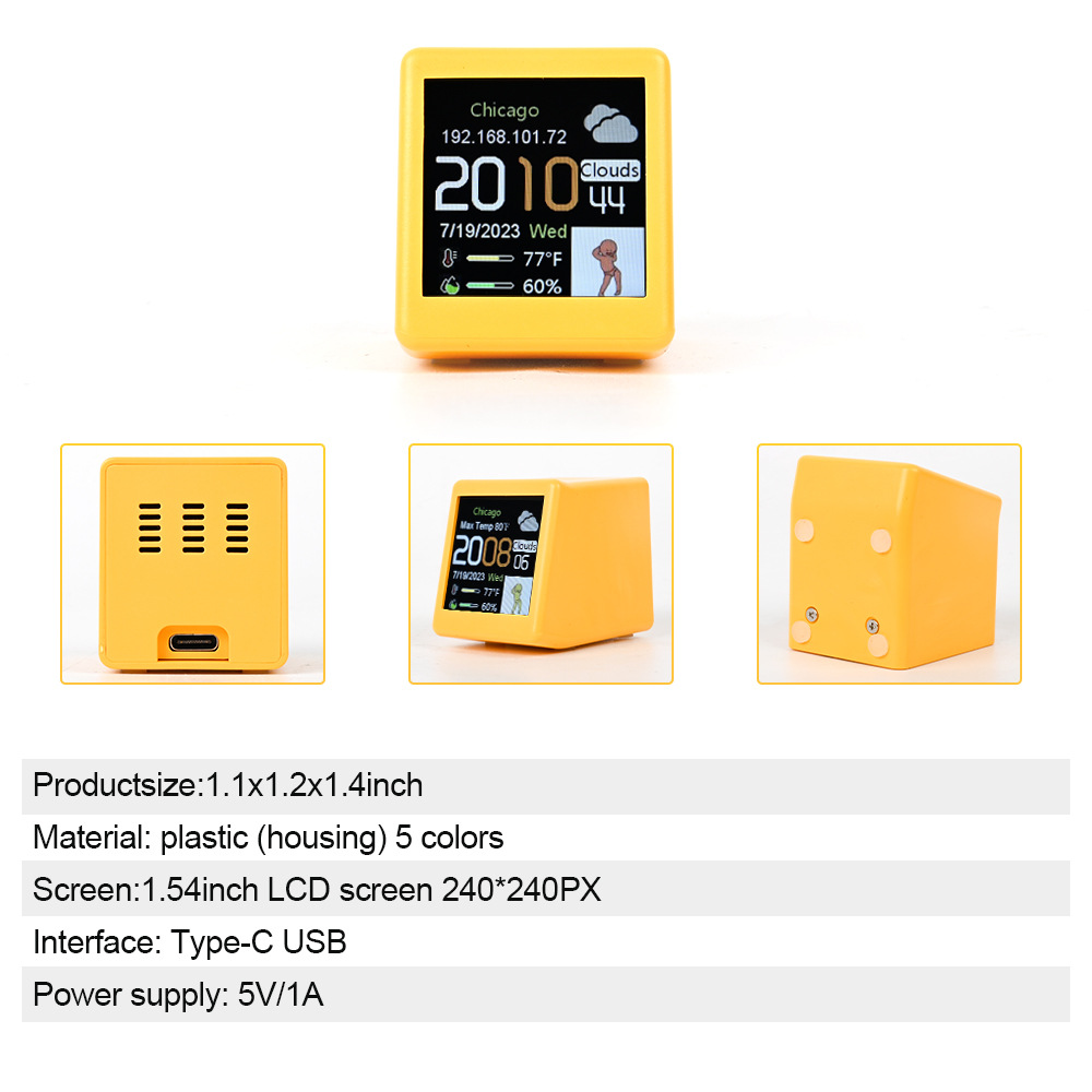 MINI Size Smart WIFI Weather S - Diy Electronics Desk recension och pris