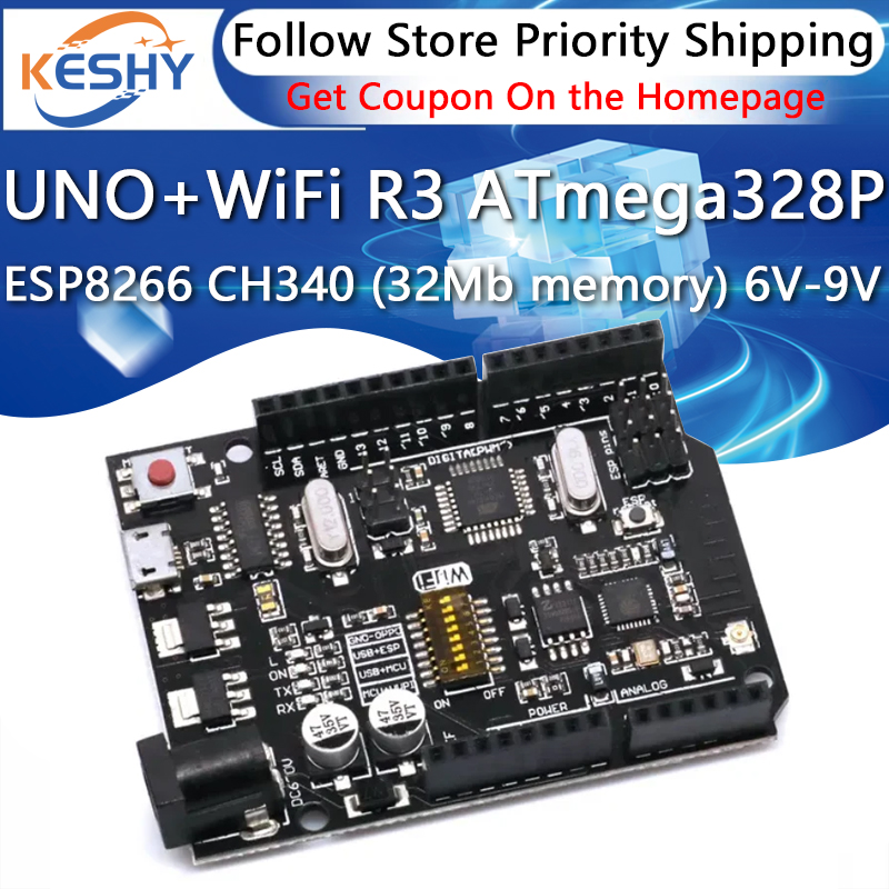 UNO+WiFi R3 ATmega328P+ESP8266 - Diy Electronics For Adults recension och pris