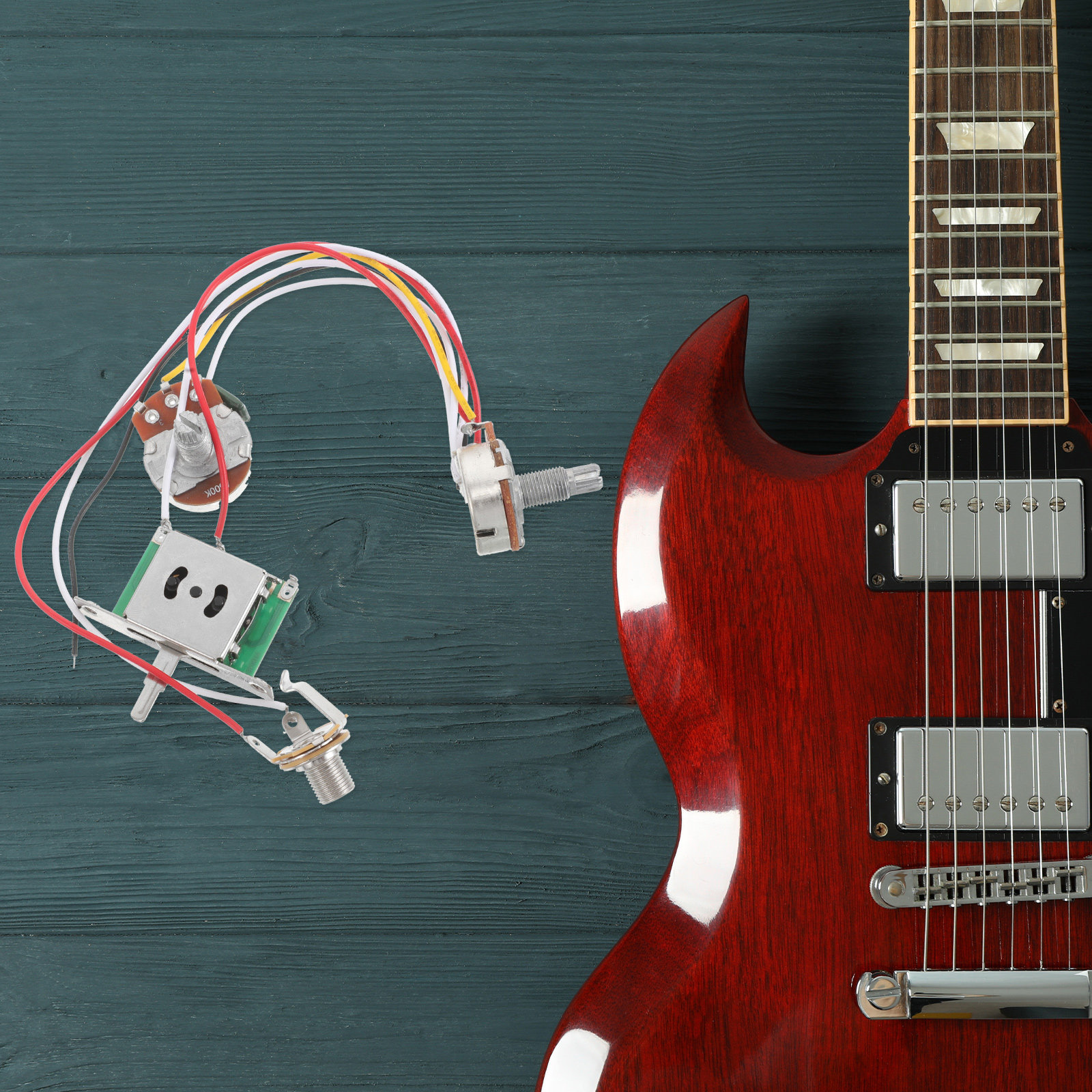 1Set Guitar Wiring Harness Kit - Diy Guitar Electronics Kit recension och pris