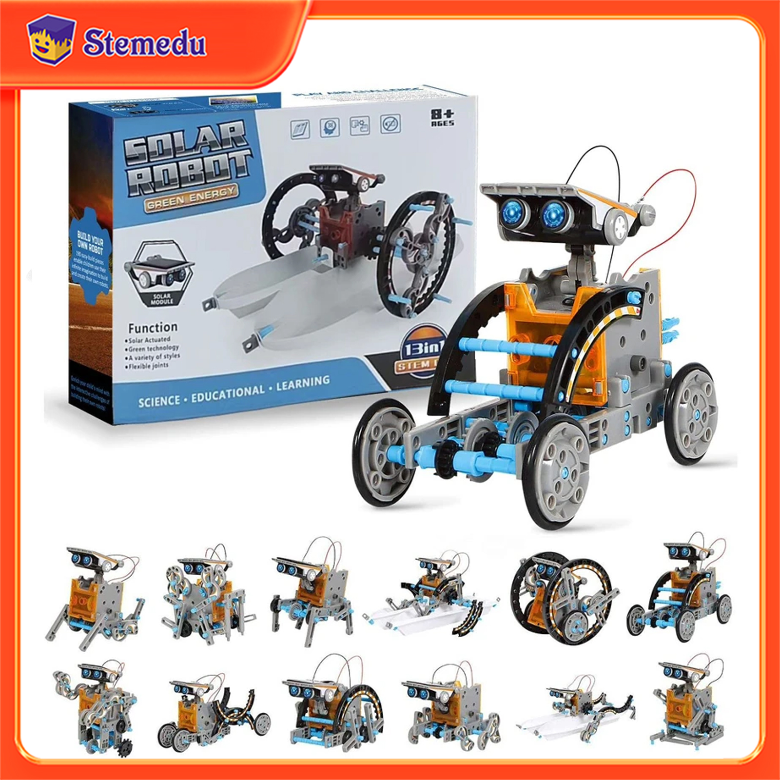 13 in 1 Solar Powered Robot Sc - Diy Electronics Kits For Kids recension och pris